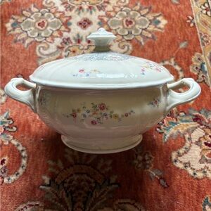 Stolzenfels Bavarian Victorian antique soup tureen porcelain floral